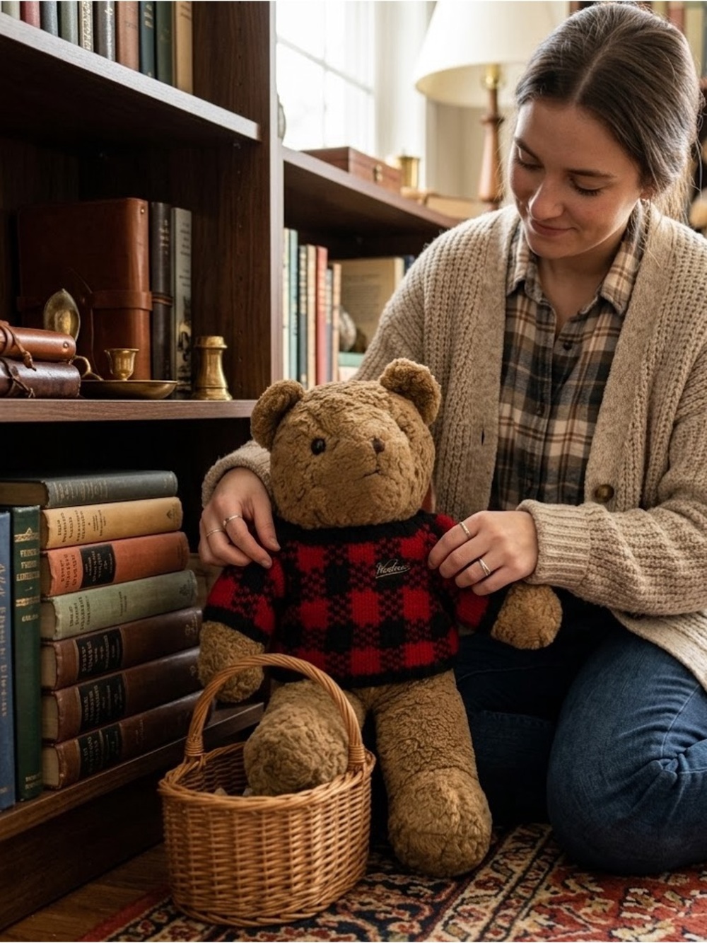 Woolrich Vintage 1988 Brown 20" Bear Plush Chrisha Playful Plush with Sweater